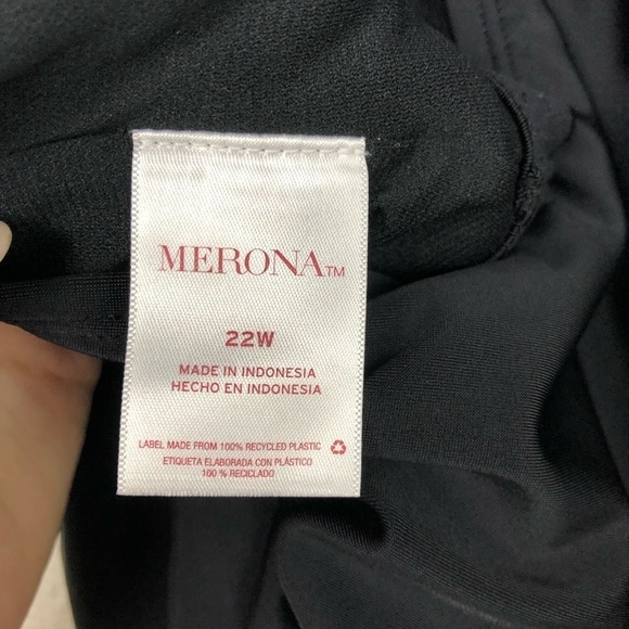 Merona Black One Shoulder Tie One Piece Swimsuit - Picture 4 of 8